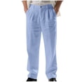 thumbnail image 1 of HUJlwoi Mens Pants Casual Classic Straight Leg Dress Pants Formal Business Work Comfy Trousers Slacks with Pockets, 1 of 7