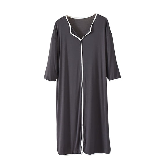 HUJlwoi Nightgowns for Women V Neck Short Sleeve Pullover Nightdress Casual Long Sleepwear Comfort Breathable Sleep Dress