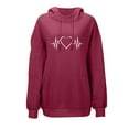 thumbnail image 1 of HUJlwoi Oversized Sweatshirt for Women Soft Comfy Print Long Sleeve Pullover Tops Fashion Casual Hoodies with Pockets, 1 of 2