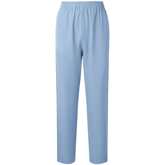 HUJlwoi Pants for Women Lightweight Elastic Waist Straight Leg Pants with Pockets Casual Basic Fall Trousers Winter Outfits