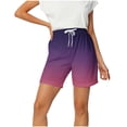 thumbnail image 1 of HUJlwoi Shorts for Women Trendy Gradient High Waisted Sweat Shorts for Workout Comfortable Soft Shorts Summer Lounge Clothes, 1 of 5