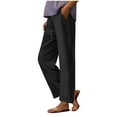 thumbnail image 1 of HUJlwoi Wide Leg Sweatpants Women Lightweight Baggy Elastic Waist Stretchy Trousers with Pockets Casual Fashion Pants, 1 of 6