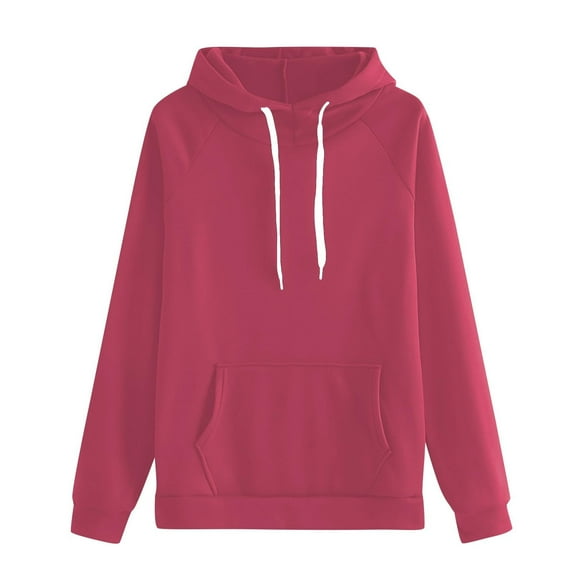 HUJlwoi Women's Fashion Hoodies Loose Long Sleeve Hooded Pullover Tops Outdoor Workout Sweatshirts with Pocket Outfits
