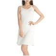thumbnail image 1 of HUJlwoi Women's Nightgowns Spaghetti Strap Cami Sleeveless Sleepwear Crew Neck Tank Sleepshirts Thin Basic Nightdress, 1 of 5
