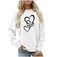 thumbnail image 1 of HUJlwoi Women's Sweatshirt Lightweight Crew Neck Print Long Sleeve Tops Casual Loose Pullover Fashion Fall Winter Outfits, 1 of 6