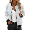 thumbnail image 1 of HUJlwoi Women's Zip up Jacket Waterproof Raincoats Windbreaker Loose Tops Outdoor Running Hiking Cycling Workout Clothes, 1 of 7