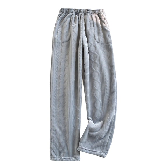 HUJlwoi Womens Fuzzy Flannel Pajama Pants Fluffy Fleece Thick Elastic Waist Sleepwear Thermal Warm Winter Pj Bottoms with Pockets