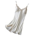 thumbnail image 1 of HUJlwoi Womens Nightgown Spaghetti Strap Sleeveless Nightdress Lace Side Split Sleepwear Soft Nightwear with Built in Bra, 1 of 7