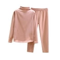 thumbnail image 1 of HUJlwoi Womens Pajama Sets 2 Piece Outfits Thermal Turtleneck Long Sleeve Tops with Pants Lounge Set Soft Comfy Sleepwear, 1 of 6