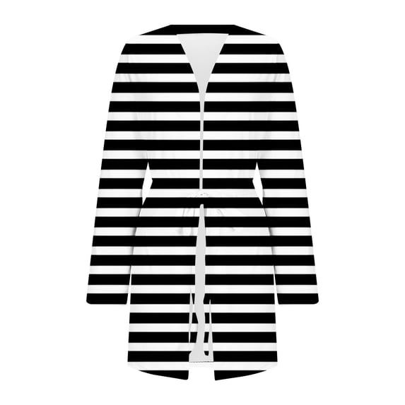 HUJlwoi Womens Robe Lightweight Long Sleeve Striped Plus Size Bathrobes Comfy Breathable Nightgown Fall Winter Loungewear
