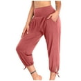 thumbnail image 1 of HUJlwoi Yoga Pants Women Lightweight Comfort High Waisted Pants Gym Running Pockets Trousers Casual Fashion Clothes, 1 of 7