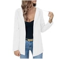 thumbnail image 1 of HUJlwoi Zip up Jacket for Women Knit Ribbed Long Sleeve Hooded Outerwear Warm Sweater Tops Soft Comfy Coats Fall Winter Clothes, 1 of 7