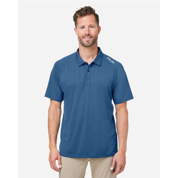 HUK H12L005 Lopro Solid Performance Polo-SARGASSO SEA-S