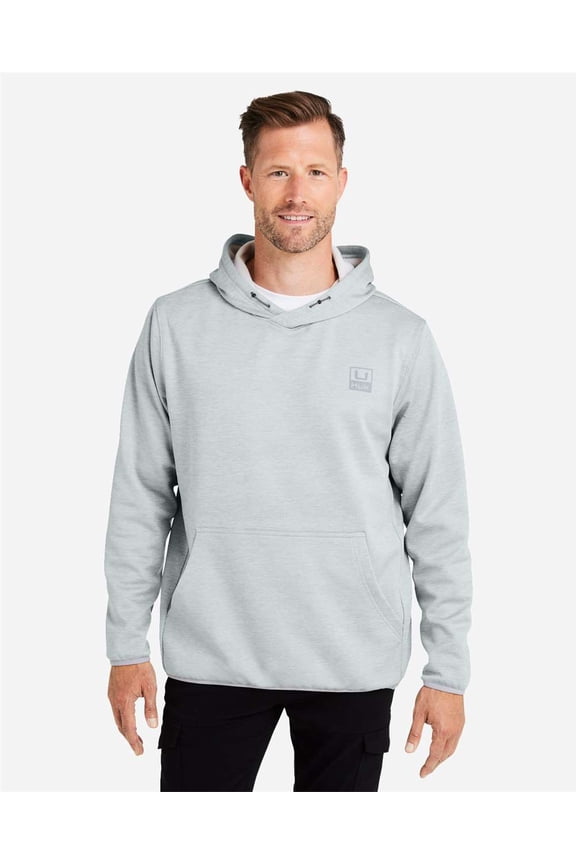 H130093 Performance Hooded Fleece Sweatshirt-Harbor Mist Heather-3XL