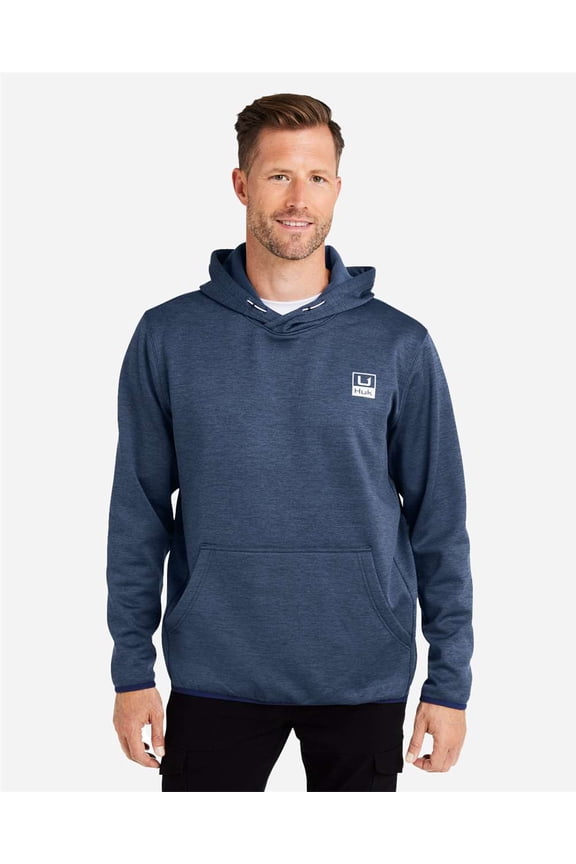 H130093 Performance Hooded Fleece Sweatshirt-Naval Academy Heather-S