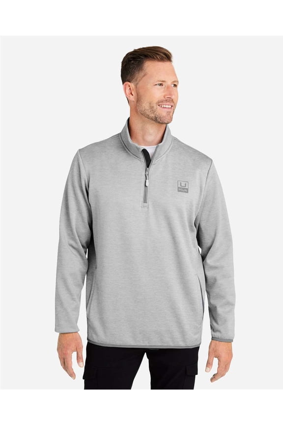 H130098 Cold Front Quarter-Zip Pullover-Harbor Mist Heather-XL