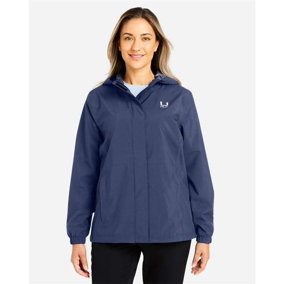 HUK H640027 Women's Storm Rain Jacket-NAVAL ACADEMY-2XL