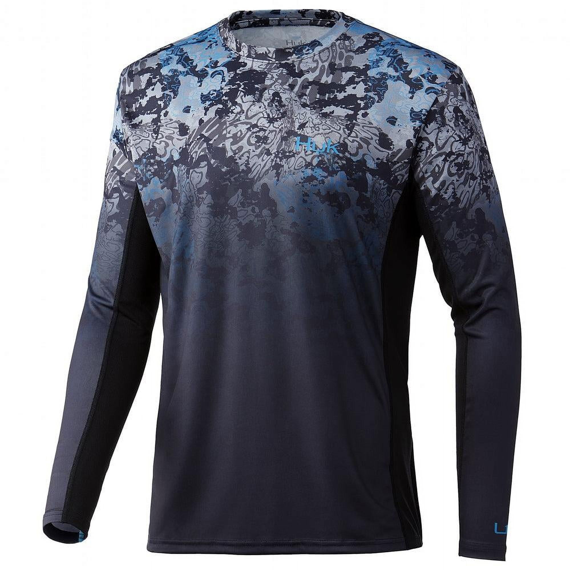 HUK Icon X Tide Change Fade Sleeve Perigian, Medium Long Sleeve Shirt ...
