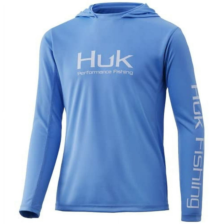 HUK Kids' Standard Icon X Hoodie Long-Sleeve Shirt with Sun
