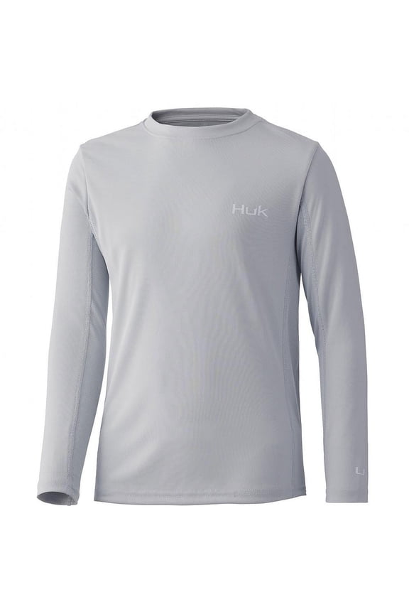 Kids' Standard Icon X Long-Sleeve Shirt with Sun Protection, Oyster, Small
