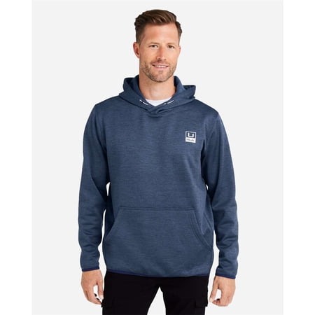 HUK H130093 Performance Hooded Fleece Sweatshirt-Naval Academy Heather-M