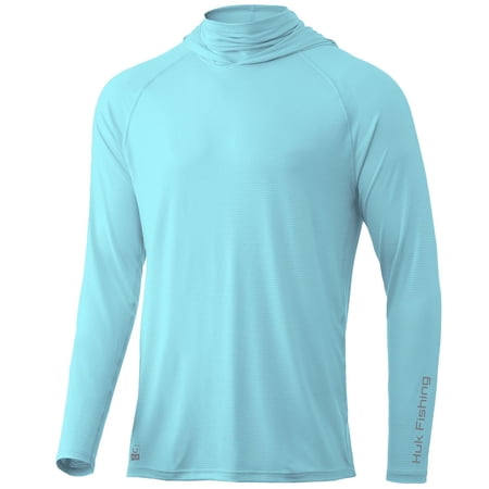 HUK Men A1A Hoodie Quick-Dry Sweatshirt +50 UPF - Island Paradise - X-Large
