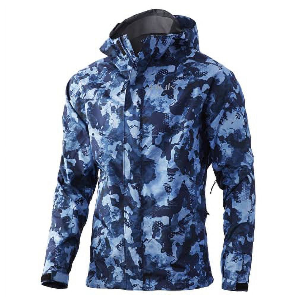 Huk Men's Gunwale Huk Blue Medium Performance Fishing Rain Jacket 