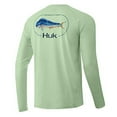 thumbnail image 1 of HUK Men's KC Pursuit Long Sleeve Sun Protecting Fishing Shirt, Dorado-Key Lime, 3X-Large, 1 of 3