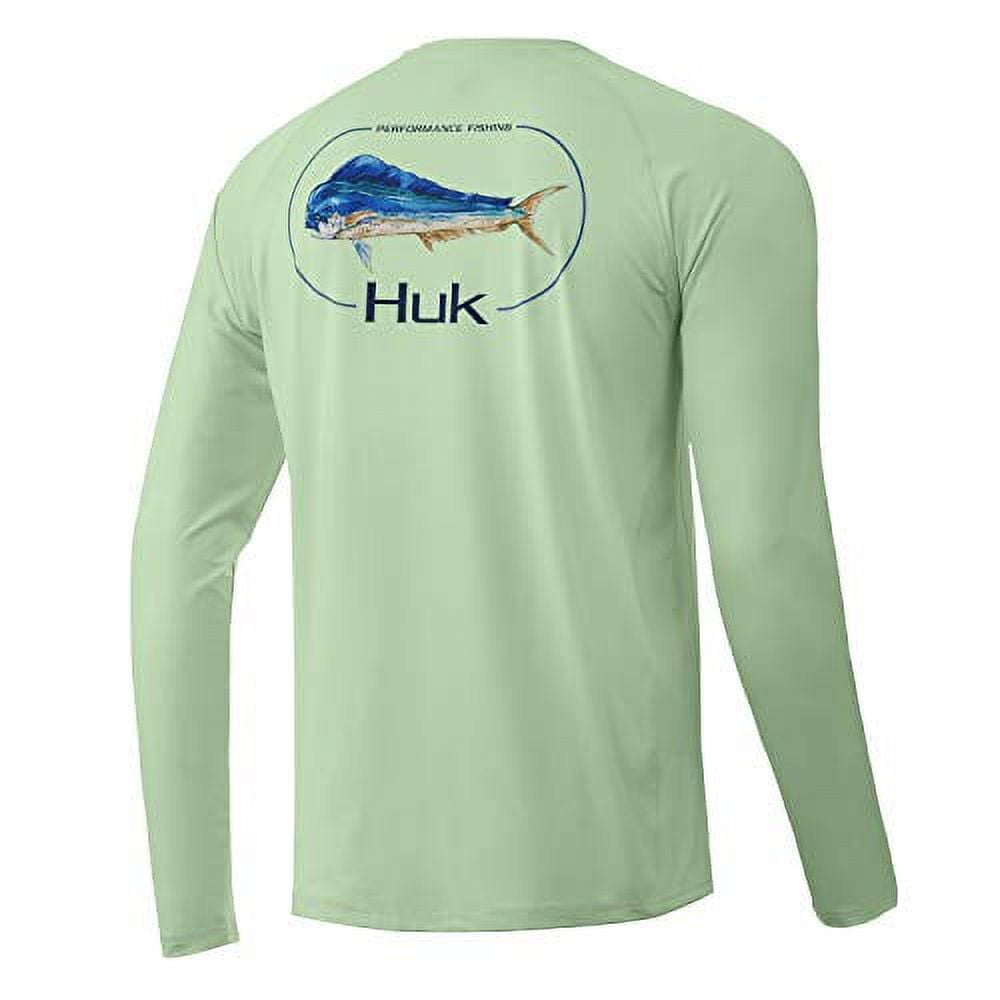 HUK Mens Pursuit Vented Long Sleeve Hoodie, Fishing Shirt with Hood