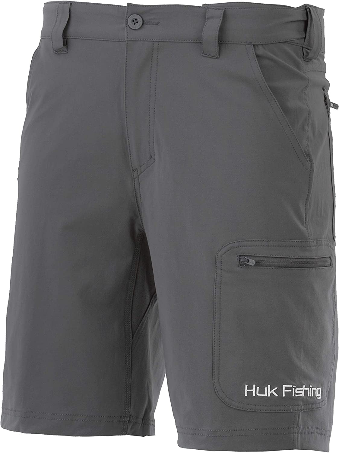 HUK Men's Next Level QuickDrying Performance Fishing Shorts Charcoal