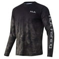 thumbnail image 1 of HUK Men's Pattern Pursuit Long Sleeve Performance Shirt, Refraction Fish Fade-Pine, Large, 1 of 2