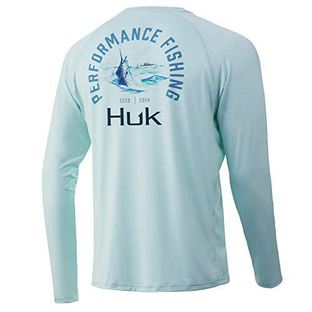 HUK Men's Pursuit Long Sleeve Sun Protecting Fishing Shirt, Redfish-Barley  Pink, Medium 