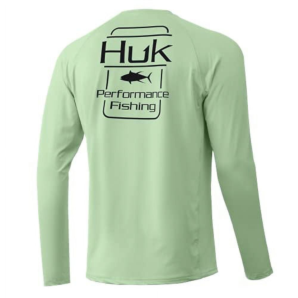 HUK Men's Pursuit Long Sleeve Sun Protecting Fishing Shirt, Tuna