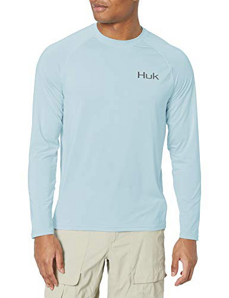 HUK Men's Pursuit Long Sleeve Sun Protecting Fishing Shirt, X Bass