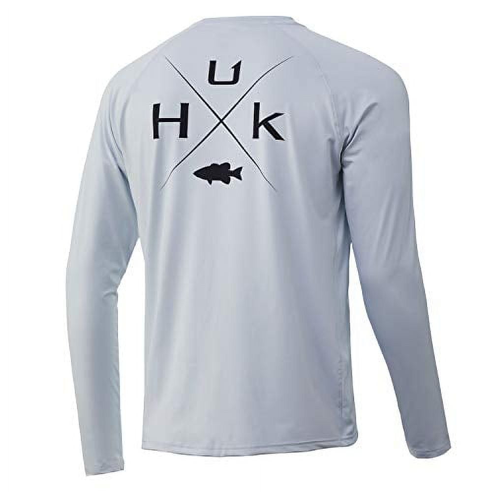 HUK Men's Pursuit Long Sleeve Sun Protecting Fishing Shirt, Bass-Plein Air,  X-Large 