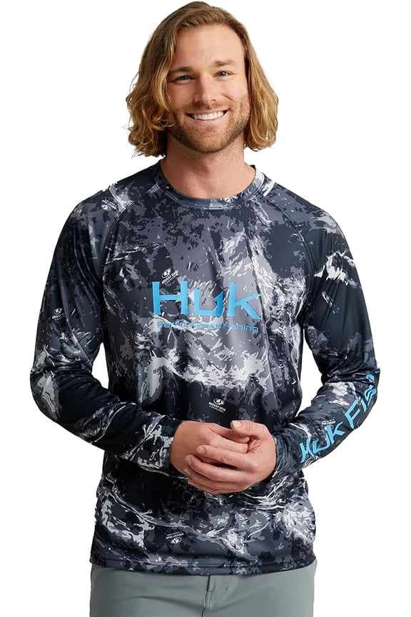 Men's Pursuit Pattern Crew Sleeve, Performance Shirt