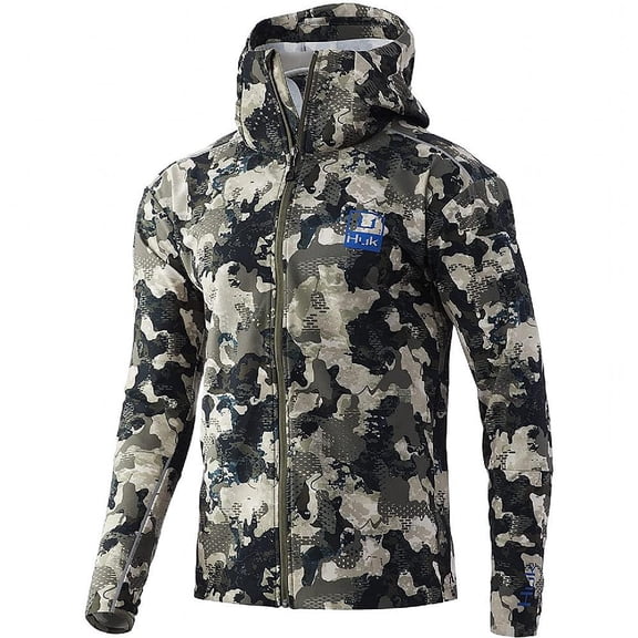 HUK Men's Standard ICON X Light Weight Wind & Water Resistant Jacket, Hunt Club Camo, Small