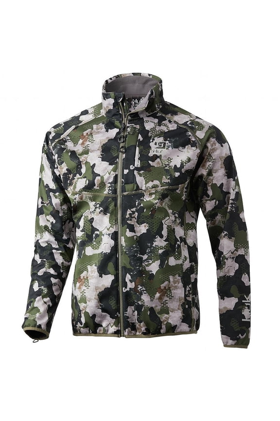 Men's Standard ICON X Soft Shell Jacket Windproof & Water Resistant Zip, Hunt Club Camo, Large