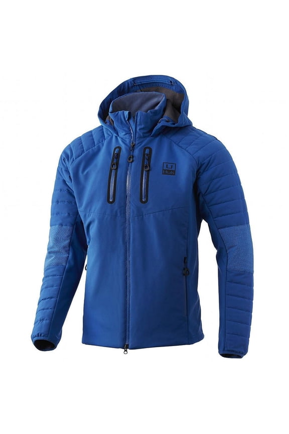 Men's Standard ICON X Superior Hybrid Jacket Water Resistant & Wind Proof, Blue, Small