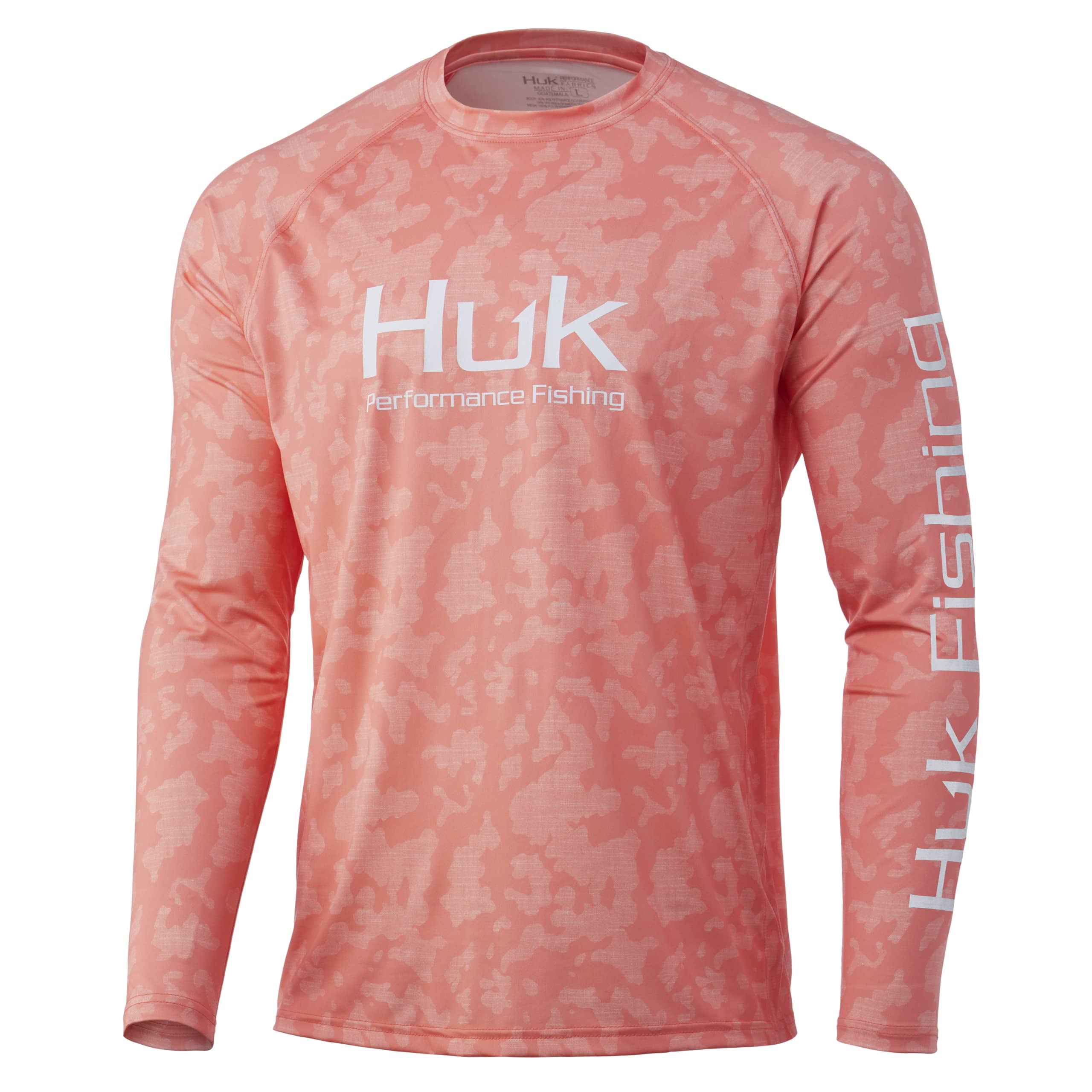 HUK Men's Standard Pursuit Camo Vented Long Sleeve 30 UPF Fishing Shirt,  Running Lakes-Desert Flower (Running Lakes - Desert Flower, XX-Large) 