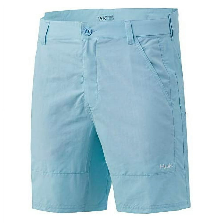 HUK Men's Standard Rogue 7.5 Quick-Drying Performance Fishing Shorts, ICE  Blue, Medium 