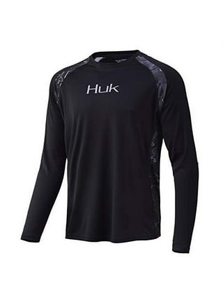 Huk Men's Icon X Performance Long Sleeve Fishing Shirt (Blue