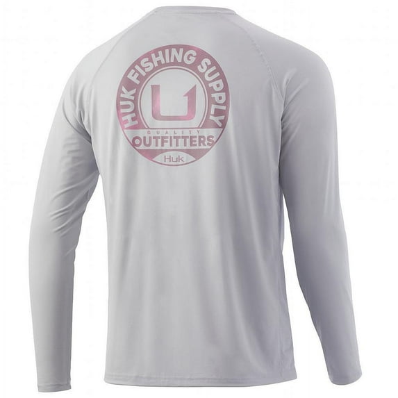 HUK Outfitter Pursuit Sleeve Glacier, 3XLarge Long Sleeve Shirt
