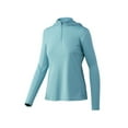 thumbnail image 1 of HUK Performance Fishing Icon X Hoodie - Womens, Porcelain Blue, Small, H6120079-, 1 of 2