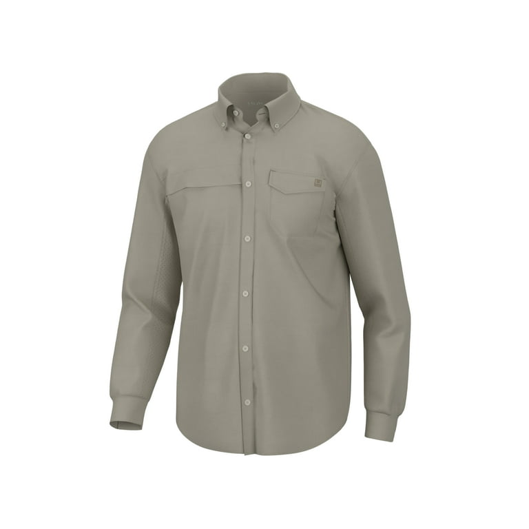 Huk Tide Point Long Sleeve Shirt - Men's Khaki XL