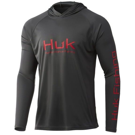 HUK Vented Pursuit Hoodie Volcanic Ash, 3XLarge