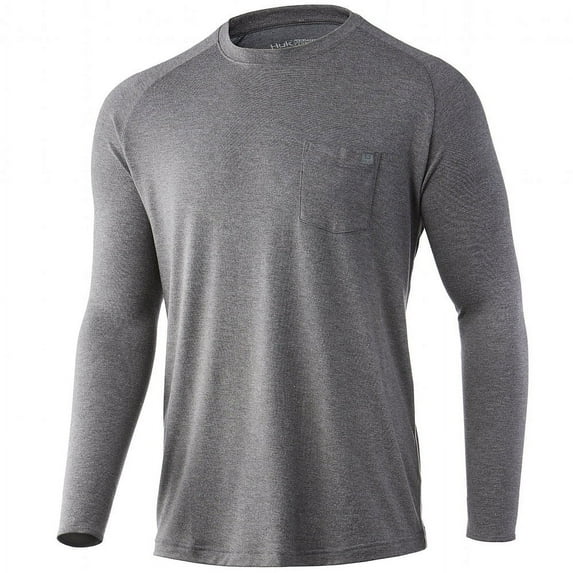 HUK Waypoint Long Sleeve Shirt Volcanic Ash, 2XLarge