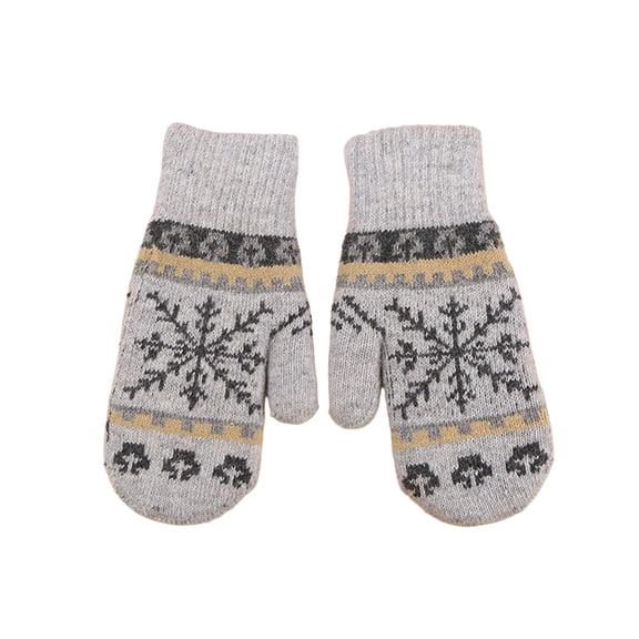 HUKOEMPN Winter Gloves Women Knit Warm Full Fingers WithUpgraded Anti Glove Fleece Lined Gifts For Women Grey