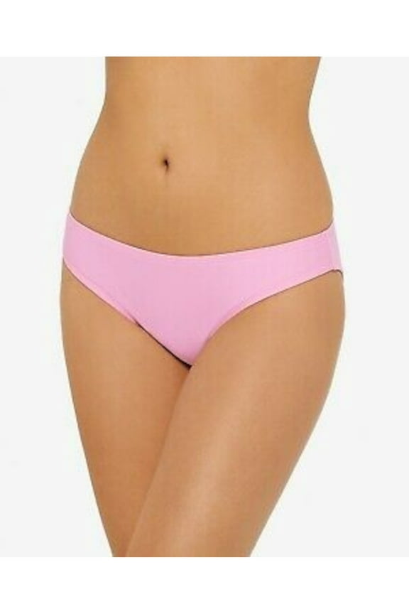 Women's Pink Stretch Moderate Coverage Bikini Swimsuit Bottom L