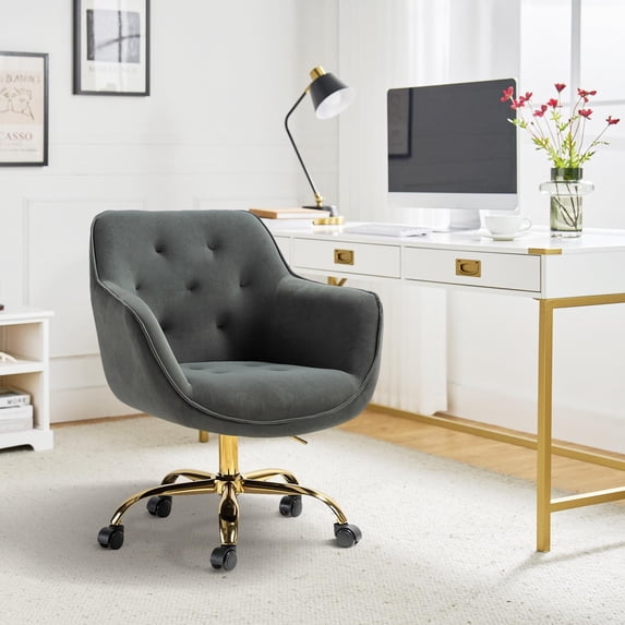 HULALA HOME Galera Swivel Task Chair with Height Adjustable by GREY